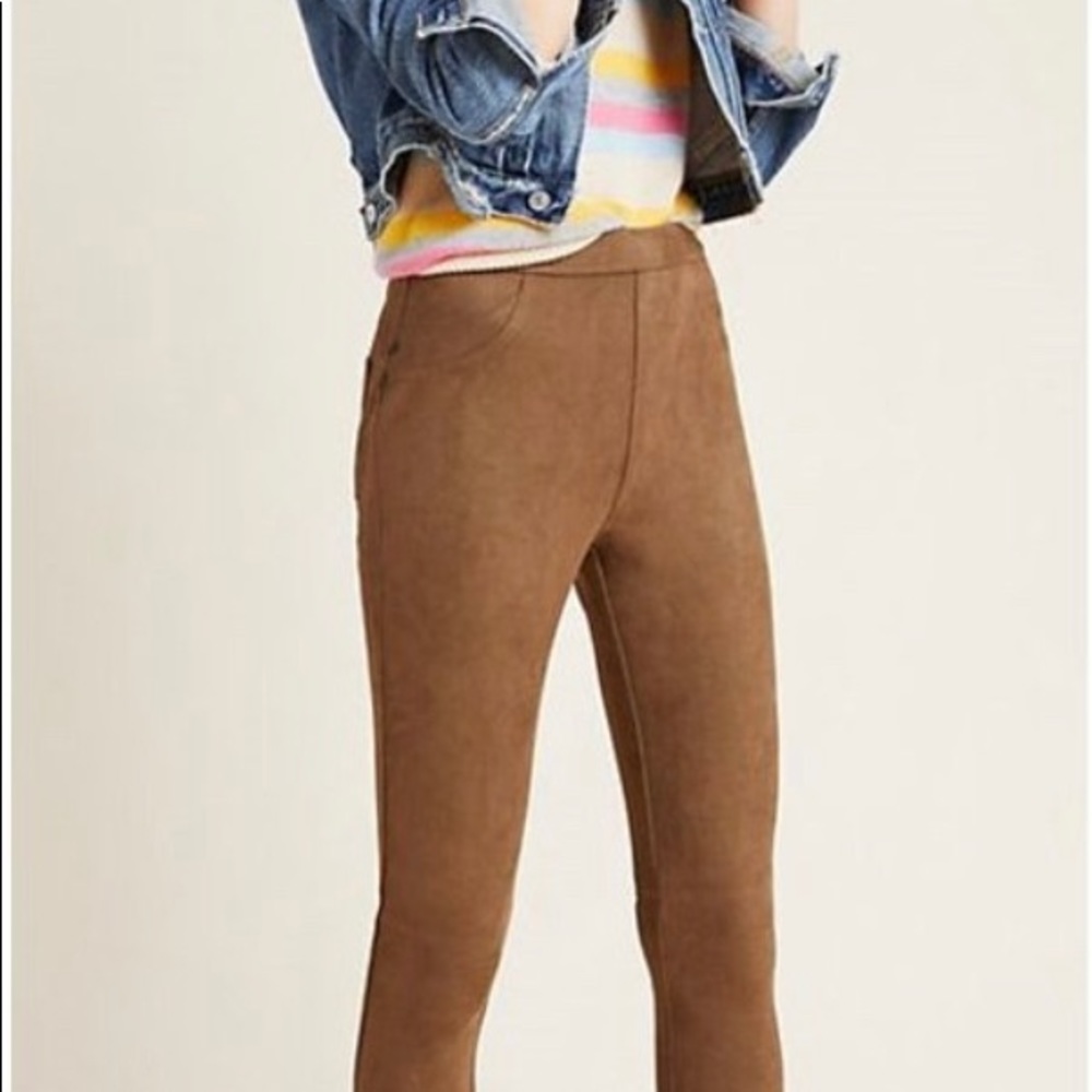 Sanctuary x Anthropologie Mona Suede Jeggings - Picture 3 of 6